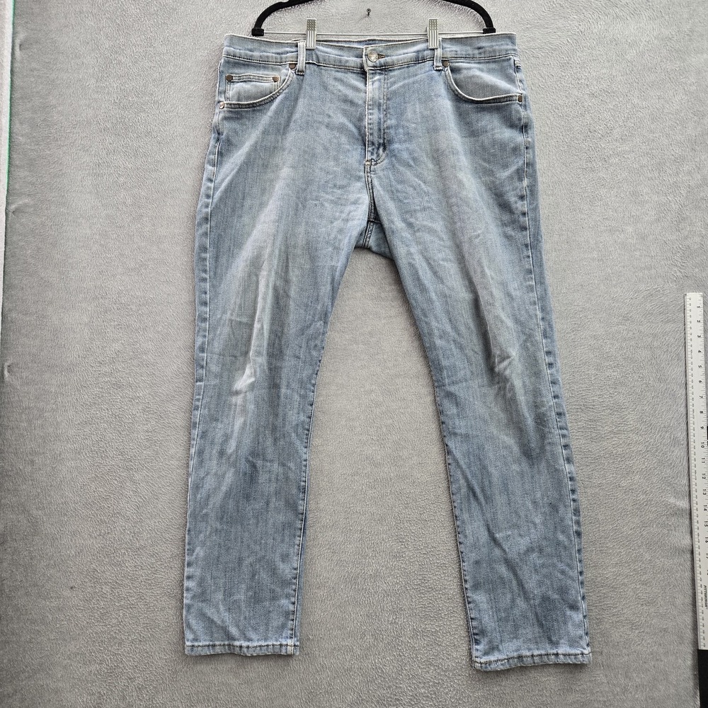 VINTAGE Wrangler Men Jeans 40x31 Light Blue Denim Western 31" Inseam Y2K